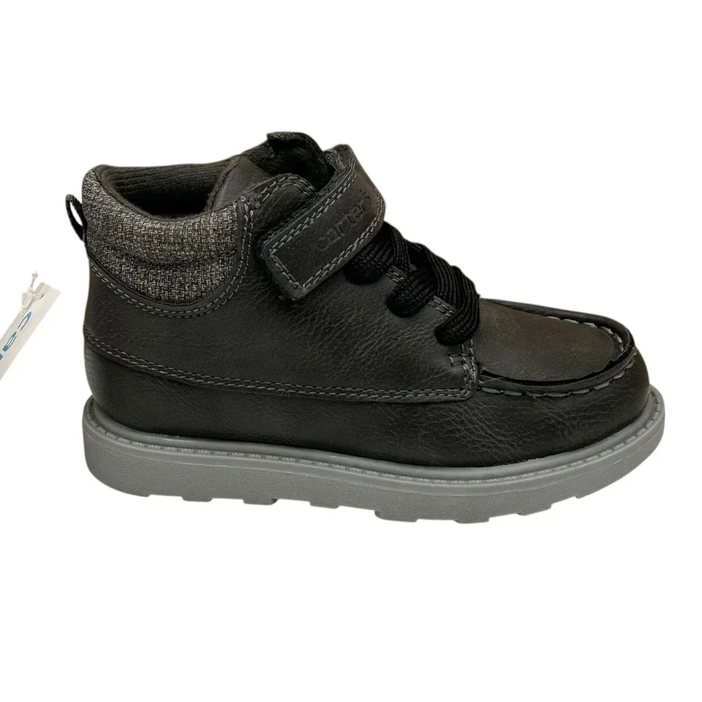Carters Norman Little Boys Casual Ankle Boot Size 12 Dark Gray Fall Winter Shoes